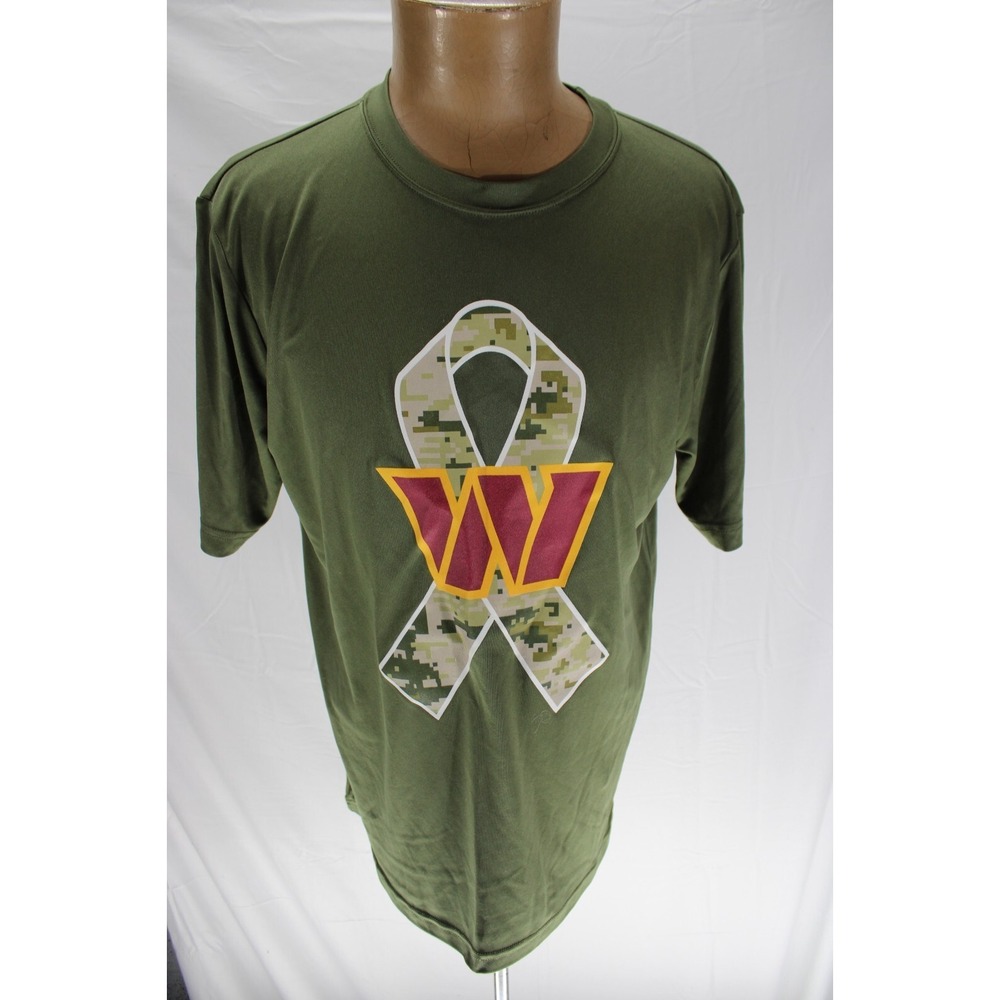 Washington Commanders Salue the‎ Troops Shirt Polyester Size Small Green